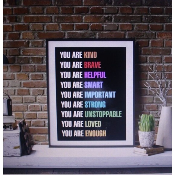 Colorful Inspirational Quote Canvas Poster Unframed Living Room Decor Art Print - Picture 4 of 5